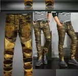 2016 balmain paris biker jeans pas cher gold